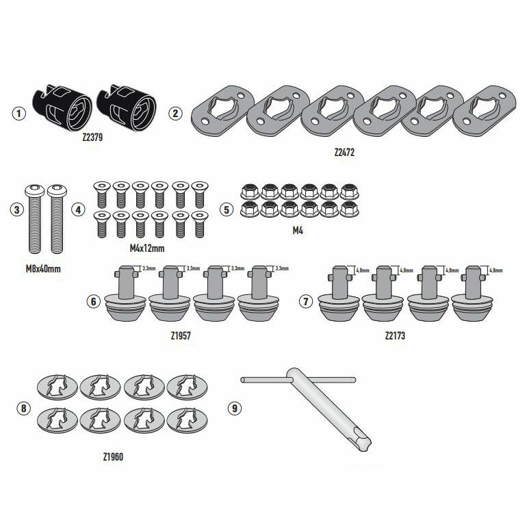 KTM 1290スーパーアドベンチャーS/R 21-24 サイドケースホルダー用 クイックリリースキット GIVI