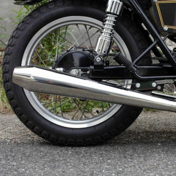 カワサキ W650/400 STDメガホン ロング フルエキ MID モーターロック