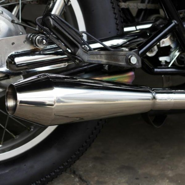 ヤマハ SR400/500 STDメガホン ショート フルエキ ダウン キャブ車 モーターロック