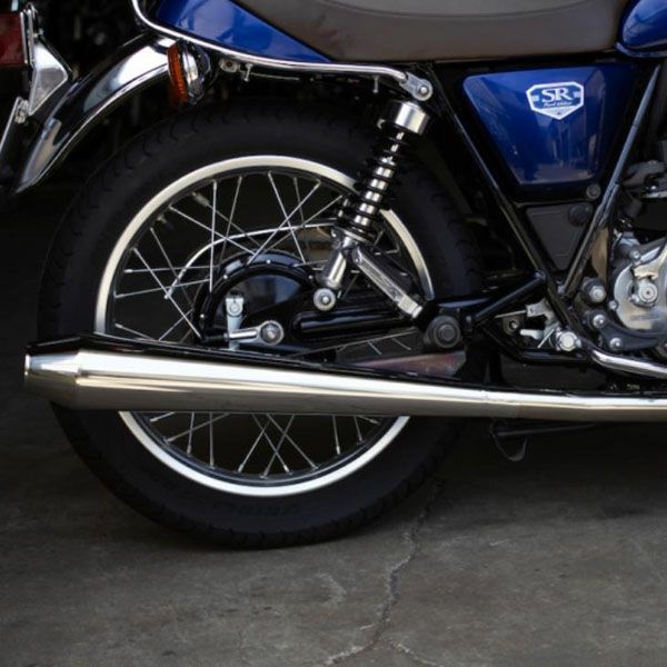 ヤマハ SR400 STDメガホン ロング フルエキ ダウン FI車 モーターロック｜モトパーツ　店