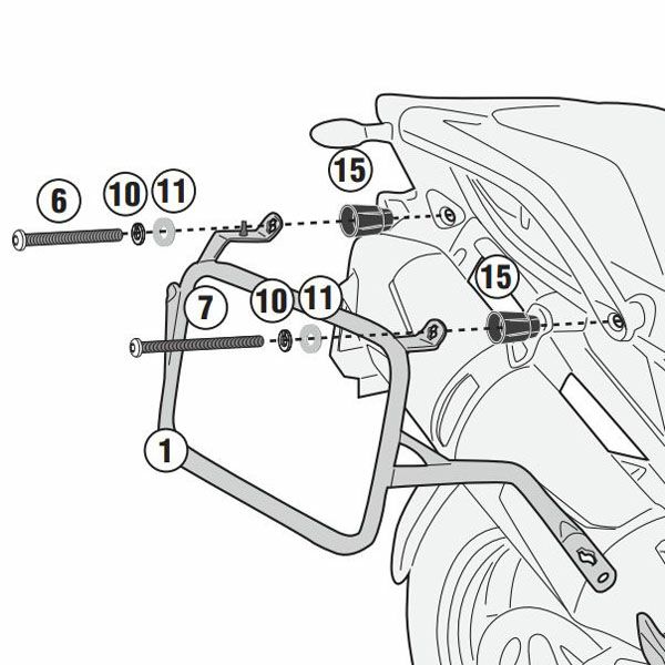 タイガー1200GT/GTプロ 22-24 MONOKEY CAM-SIDE サイドケースホルダー GIVI(ジビ)