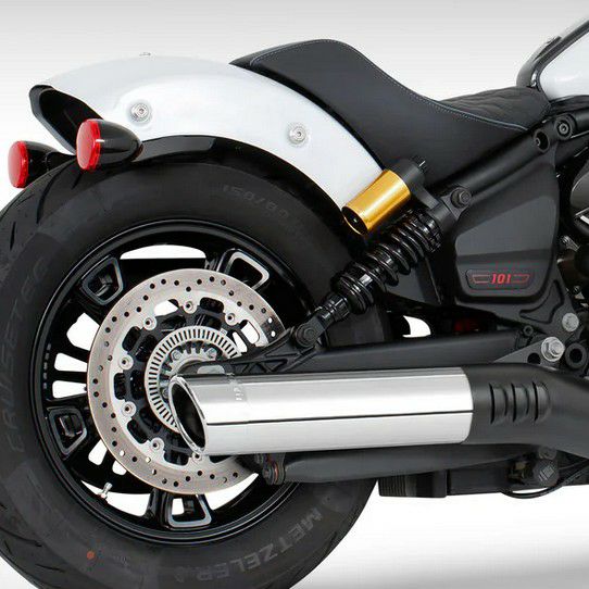 インディアン スカウト 25- スリップオンマフラー 4インチ径 クローム リバティエンドキャップ フリーダムパフォーマンス