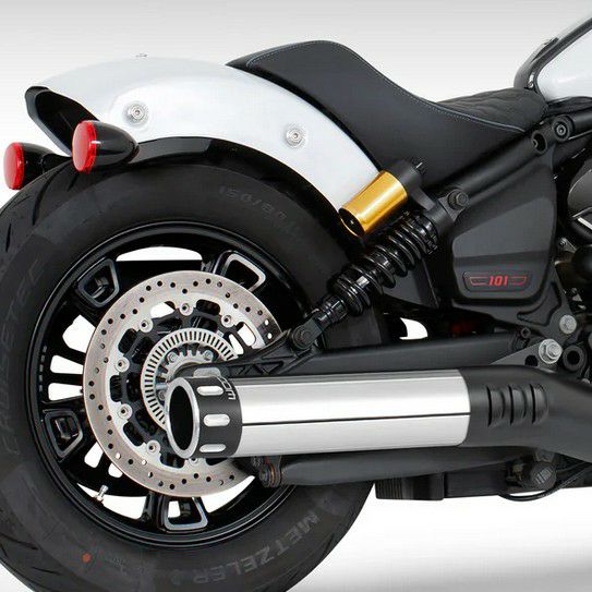 インディアン スカウト 25- スリップオンマフラー 4インチ径 クローム イーグルエンドキャップ フリーダムパフォーマンス