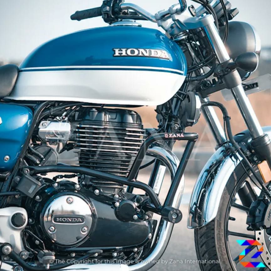ホンダ GB350/CB350 エンジンガード クラッシュバー スライダー付 グロスブラック ZANA