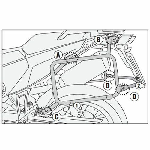KTM 790/890アドベンチャー/890SMT 19-24 MONOKEY サイドケースホルダー GIVI(ジビ)