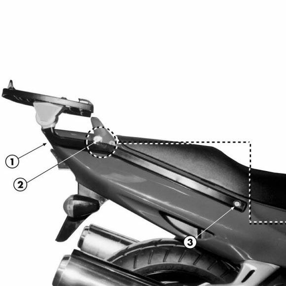 CBR1100XX スーパーブラックバード 97-09 MONOKEY/MONOLOCK対応トップケース用 リアキャリア GIVI