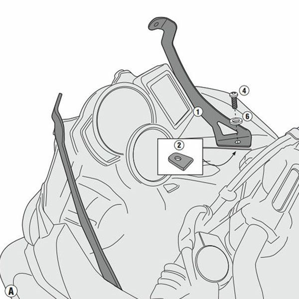 BMW F700GS 13-17 ウインドスクリーン用 フィッティングキット GIVI