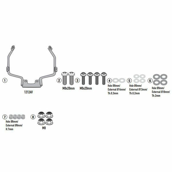 GB350S 25- ウインドスクリーン1212A用 フィッティングキット GIVI|モトパーツ 店