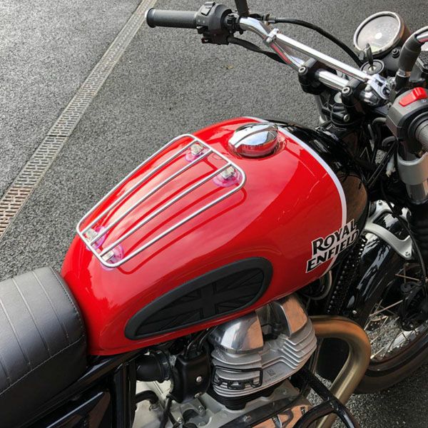 「汎用」 ROYALENFIELD ベア650/インターセプター650/コンチネンタルGT650/スーパーメテオ650/ショットガン650等 タンクラック クローム Hitchcocks Motorcycles