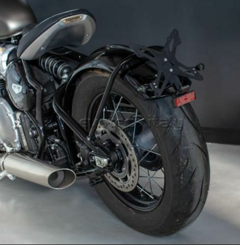 EVOTECH ナンバープレートホルダー フェンダーレスキット TRIUMPH ボンネビル 1200 BOBBER / BLACK｜モトパーツ　店