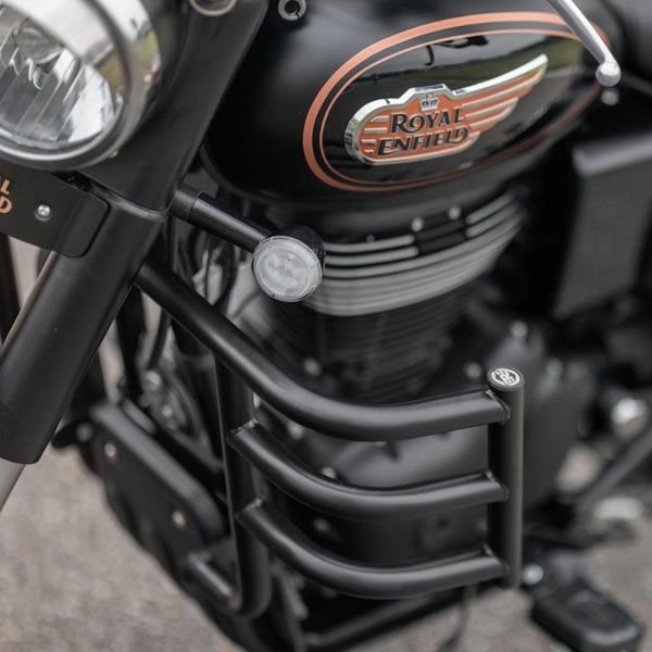 【純正】ロイヤルエンフィールド メテオ350/クラシック350/ビレット350 エンジンガード エアフライ ブラック Royal Enfield