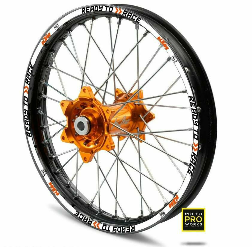 Moto Pro Works (モトプロワークス) リムステッカー KTM Ready To Race (ホワイト)｜モトパーツ　店