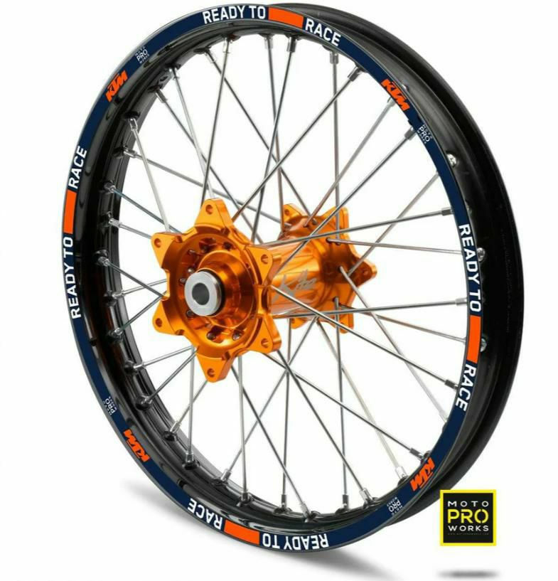 Moto Pro Works (モトプロワークス) リムステッカー KTM Ready To Race 2022 (ブルー) グロス仕上
