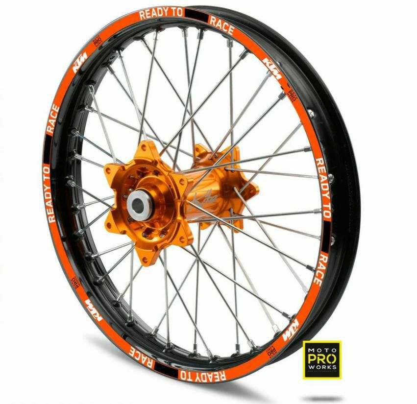 Moto Pro Works (モトプロワークス) リムステッカー KTM Ready To Race 2022 (オレンジ) マット仕上