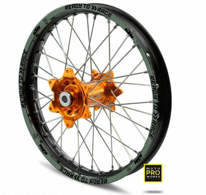 Moto Pro Works (モトプロワークス) リムステッカー KTM Ready To Race (Moss) モスグリーン