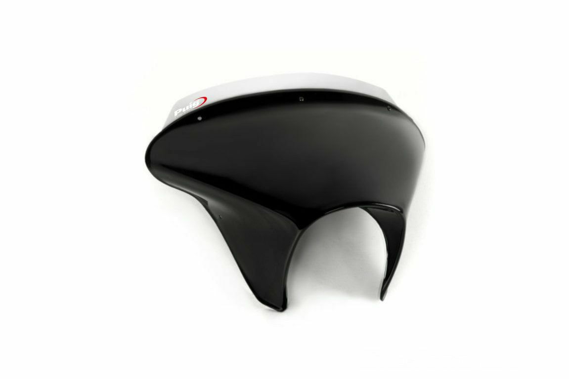 PUIG バットウィングセミフェアリング スポーツ フェアリング マットブラック / スクリーン クリア HONDA レブル500 (17-19)