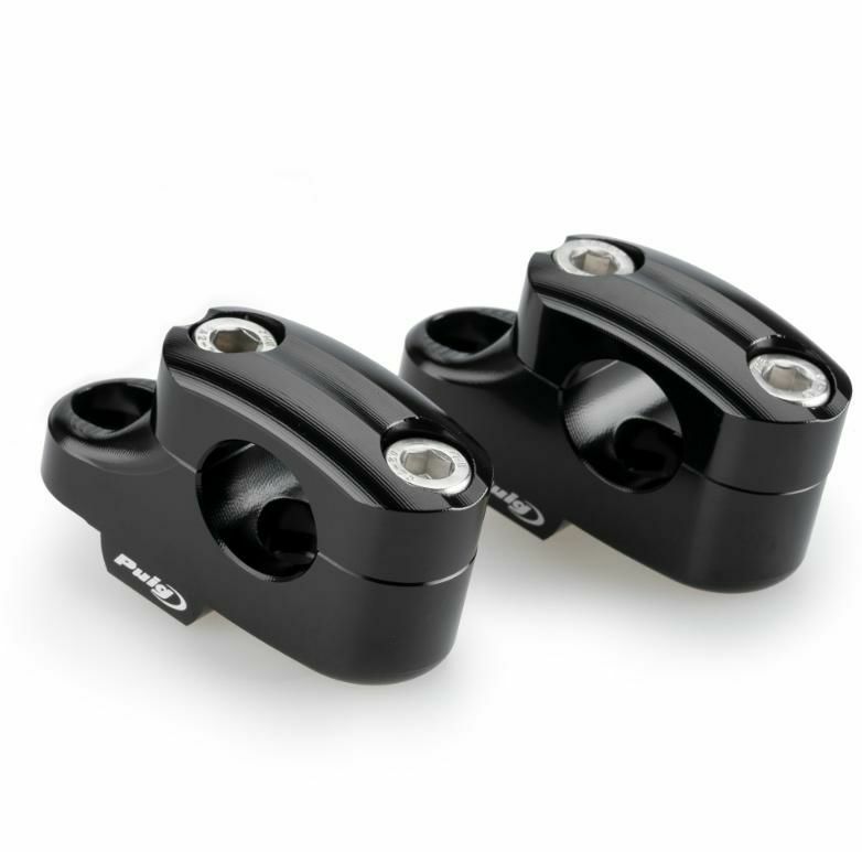 Puig プルバックバーライザー(高さ 20MM / バック 16MM) ブラック|モトパーツ 店