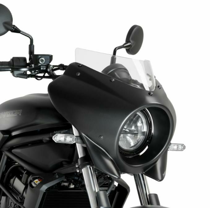 PUIG スポーツスクリーン MIRAGE グロスブラックセミフェアリング/クリア KAWASAKI エリミネーター (2024)