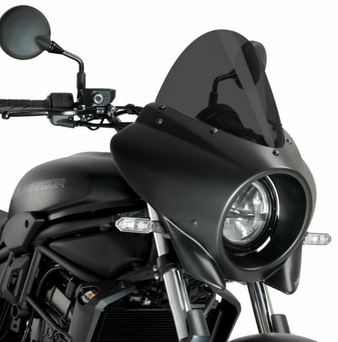 PUIG ツーリングスクリーンMIRAGE マットブラックセミフェアリング/ダークスモーク KAWASAKIエリミネーター