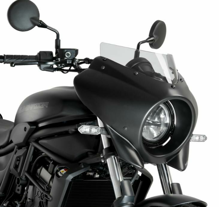 PUIG スポーツスクリーン MIRAGE マットブラックセミフェアリング/スモーク KAWASAKI エリミネーター (24-)