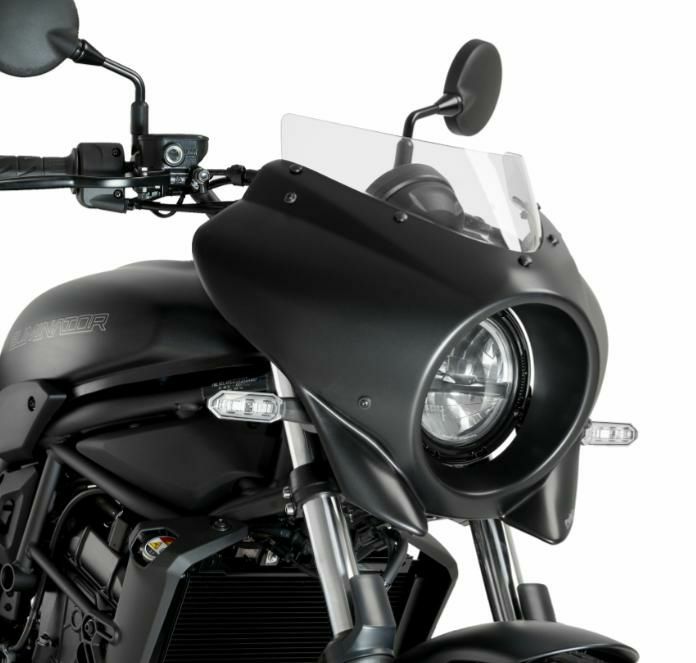 PUIG スポーツスクリーン MIRAGE マットブラックセミフェアリング/クリア KAWASAKI エリミネーター (2024-)