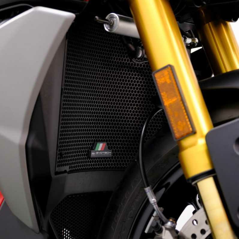 Ducati ストリートファイターV2/S (2025-) ラジエーターガード ブラック Evotech Performance