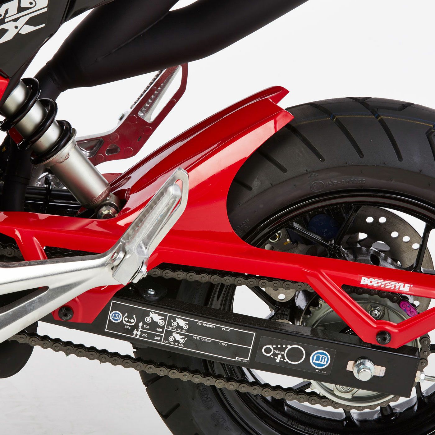 HONDA MSX125 (2013-2016) MSX125 (2017-2020) リアフェンダー レッド BODYSTYLE