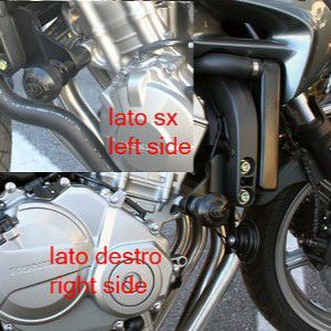 【アウトレット】EVOTECH（エボテック） フレームスライダー ブラック HONDA ホーネット600(07-10)/CBF 600 N/S(08-)