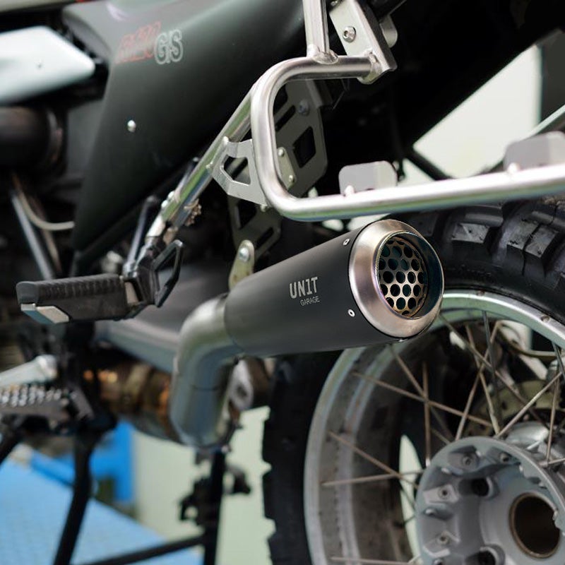 BMW R1200GS 04-05 GPスタイル チタン スリップオンマフラー ブラック UNIT GARAGE|モトパーツ 店