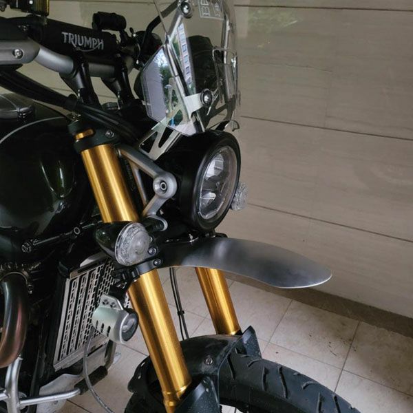 トライアンフ スクランブラー1200X/XC/XE アルミアップフェンダー モデル1 46cm ブラッシュ REMMOTORCYCLE｜モトパーツ　店