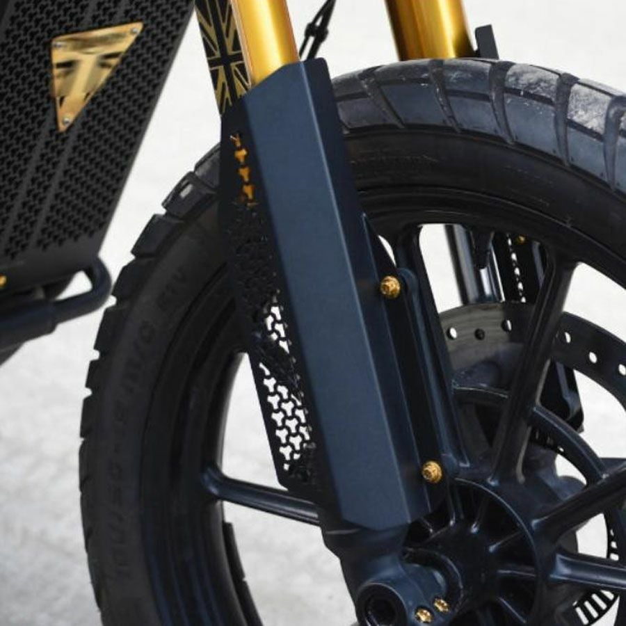 トライアンフ スクランブラー 400X フロントフォークプロテクター ブラック REMMOTORCYCLE｜モトパーツ　店