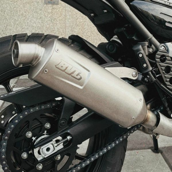 トライアンフ スクランブラー 400X/スピード400 BVL ステンレススリップオンマフラー ステンレスシルバー REMMOTORCYCLE|モトパーツ 店