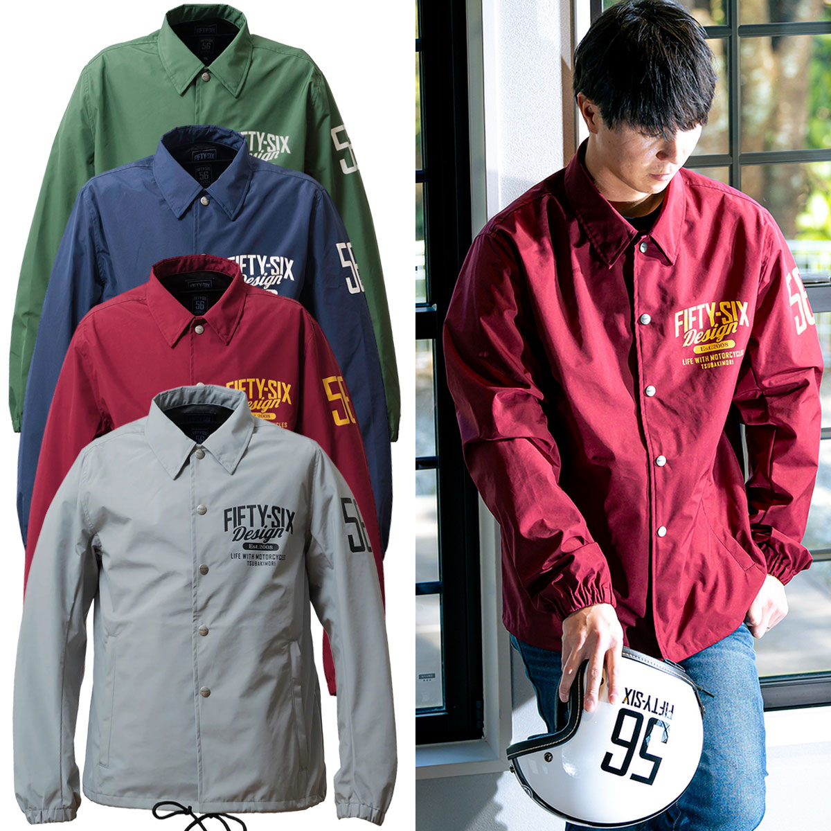 56デザイン ジャケット イディング コーチ ジャケット 4 バイク ウェア アウター 56design RIDING COACH JACKET 4