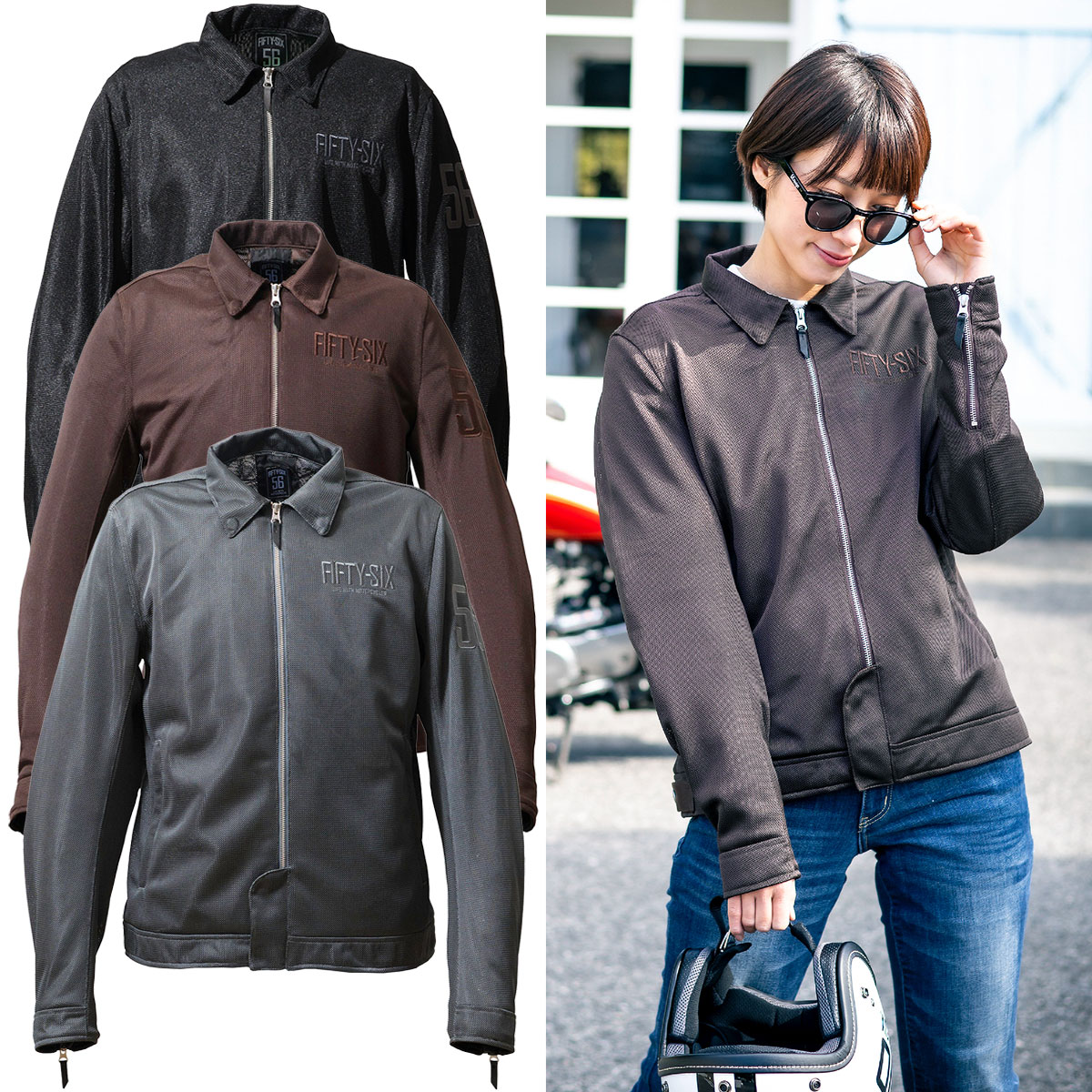 56デザイン ジャケット ワーカー メッシュジ ャケット ’26 バイク ウェア アウター 56design WORKER MESH JACKET ’26