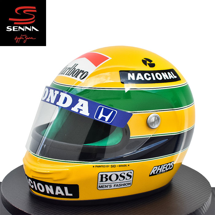 <お取り寄せ>SID MOSCA 1 1 アイルトン・セナ 1991年 ブラジルGP レプリカヘルメット
