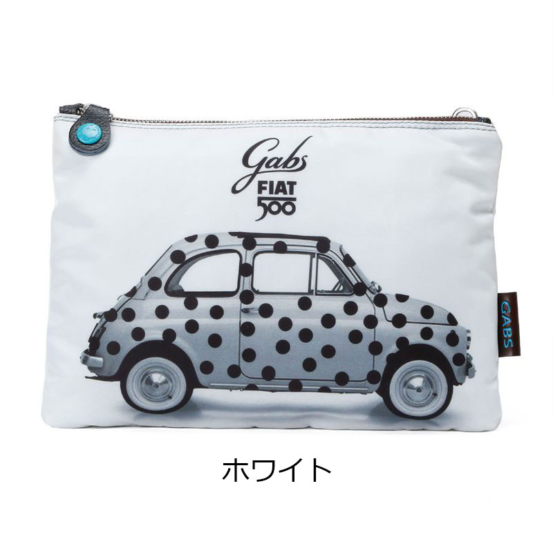 ホワイト GABS ガブス FIAT500 フィアット500 2way バックの通販 by み