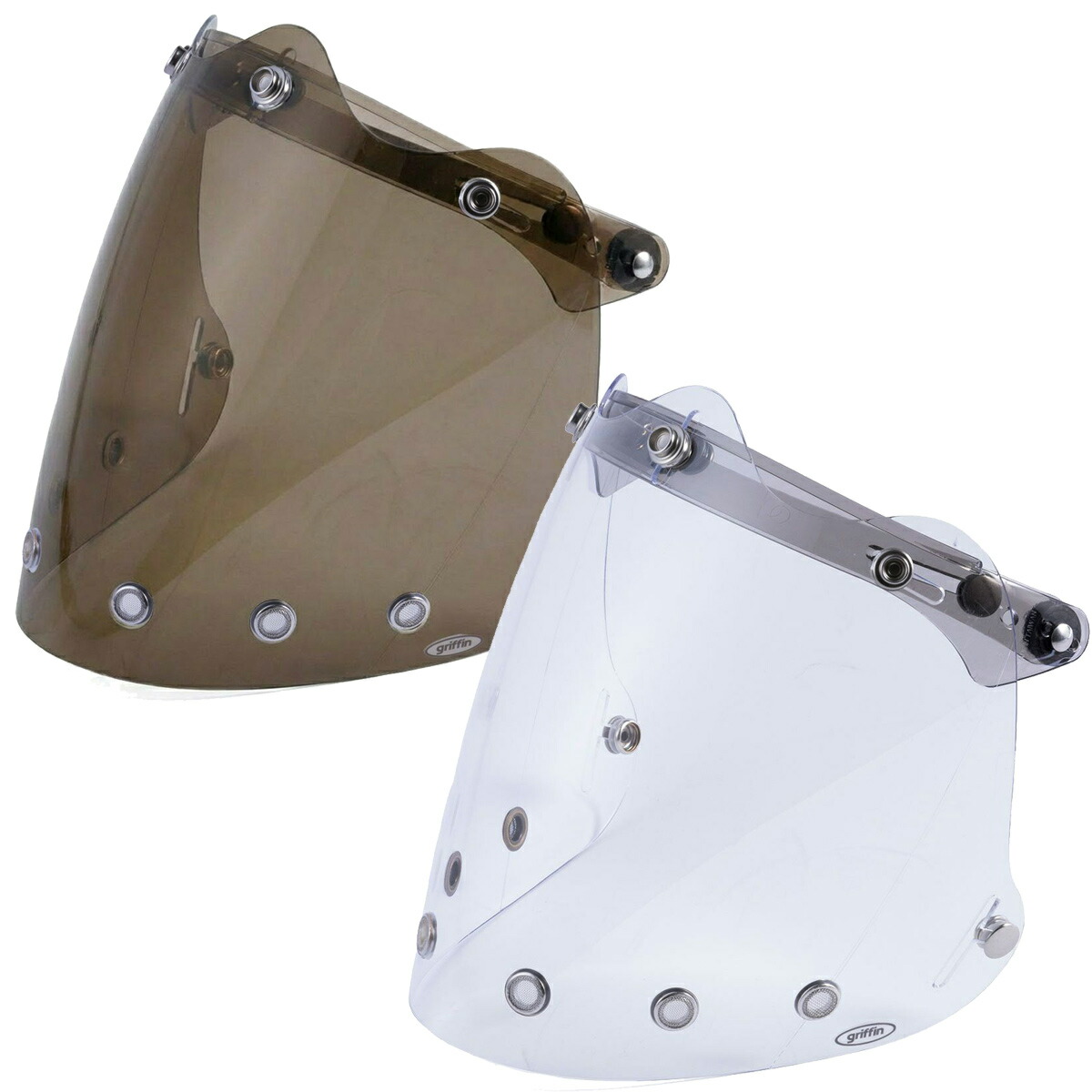 グリフィン シールド・ピーク ジェットスター 専用フリップアップアジャスター付き シールド バイク ヘルメット griffin JET STAR