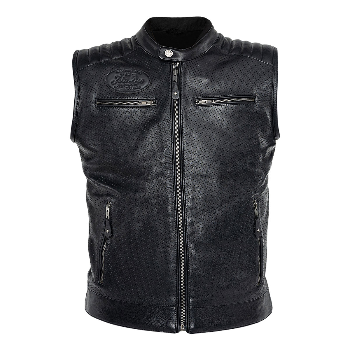 ベスト ジョン ドゥー ストーム レザー ベスト バイク ウェア トップス John Doe LEATHER VEST STORM｜Motorimoda