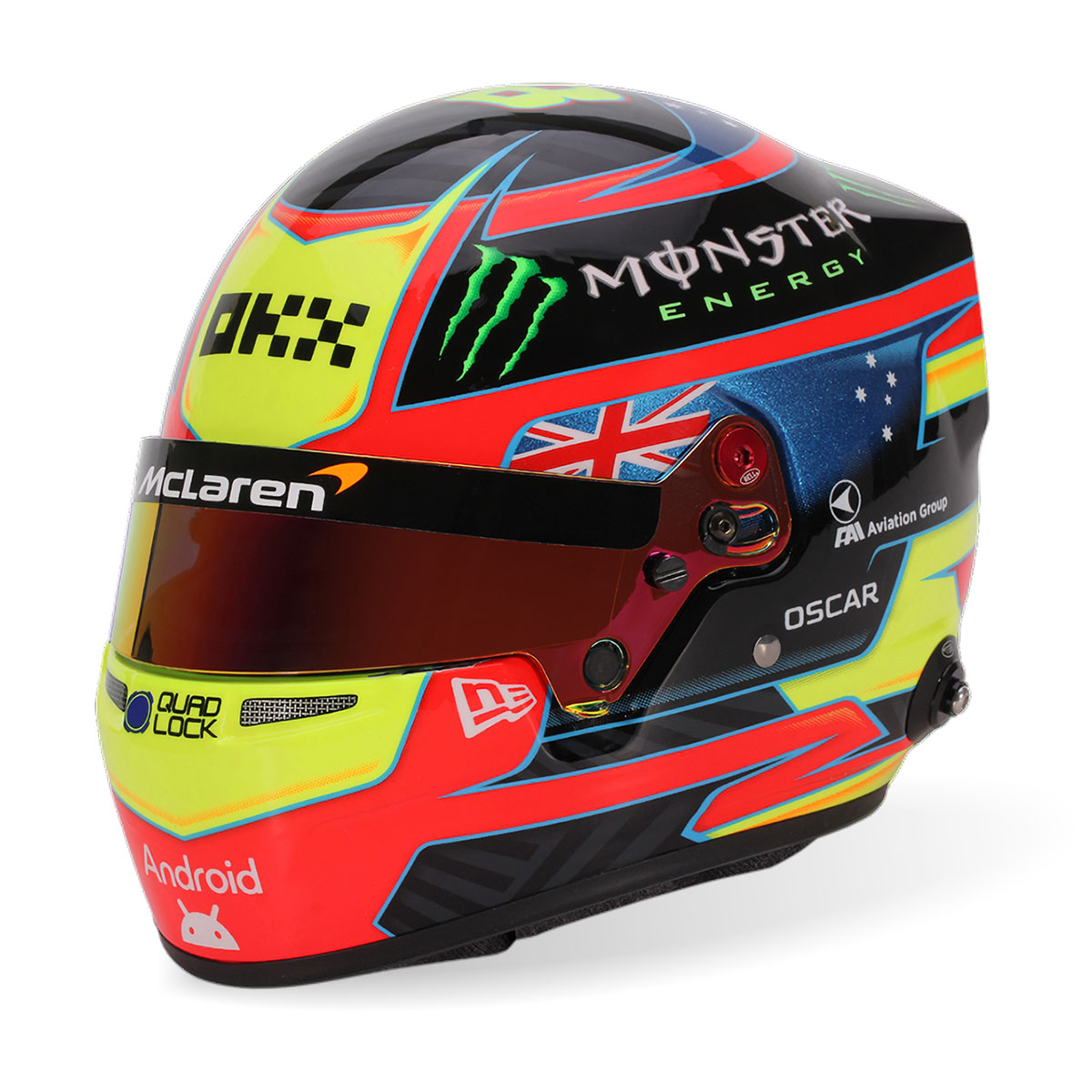 マクラーレン 模型 BELL 1/2スケール オスカー・ピアストリ 2025 ヘルメット モータースポーツ 雑貨 McLaren F1 Oscar Piastri 2025 Mini Helmet Bell 1:2 scale｜Motorimoda