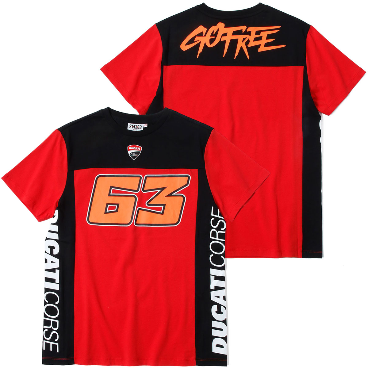 モト・ジーピー・コレクション Tシャツ バニャイア ドゥカティ デュアル ストライプ Tシャツ モータースポーツ ウェア Moto GP Collection｜Motorimoda