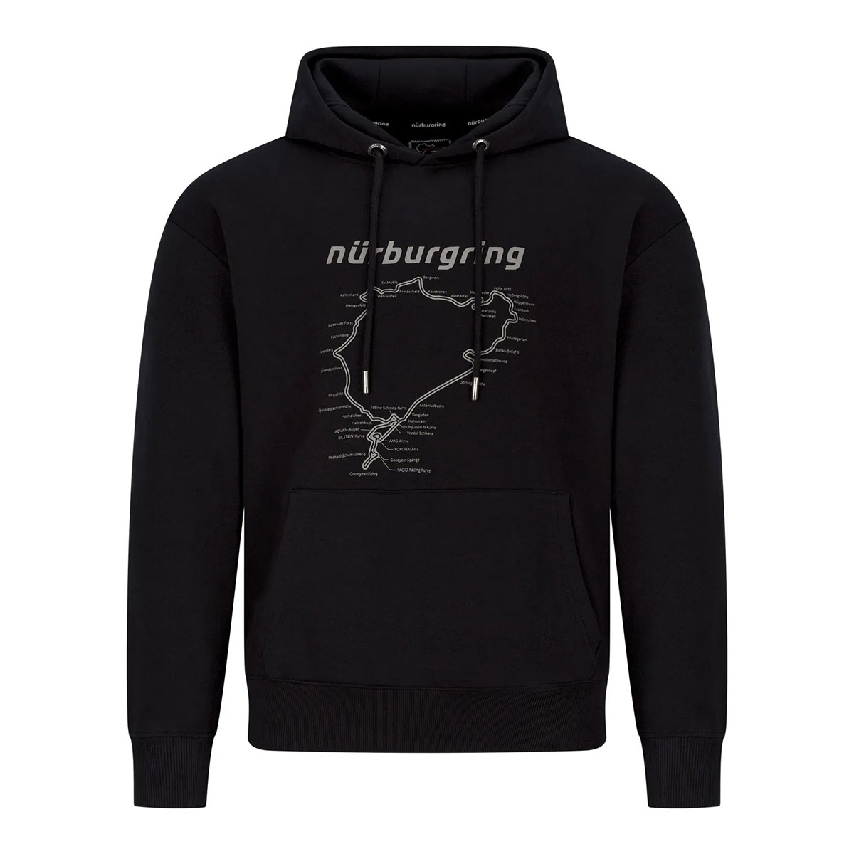 パーカー ニュルブルクリンク RACETRACK フーディ モータースポーツ ウェア Nurburgring Hoodie Racetrack black|Motorimoda