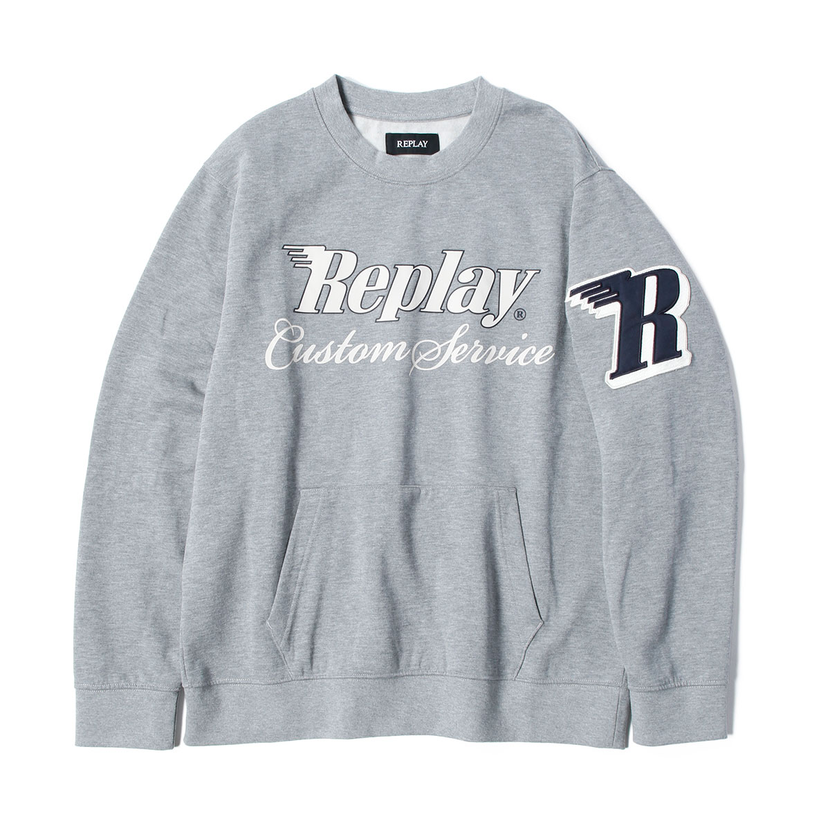 リプレイ スウェット バーシティ スウェットシャツ バイク ウェア トップス REPLAY VARSITY SWEAT SHIRTS