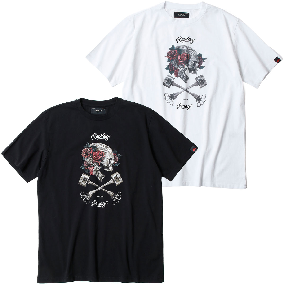リプレイ Tシャツ ピースダイ コンパクト Tシャツ バイク ウェア トップス REPLAY PIECE DYED COMPACT JERSEY｜Motorimoda 10,725円