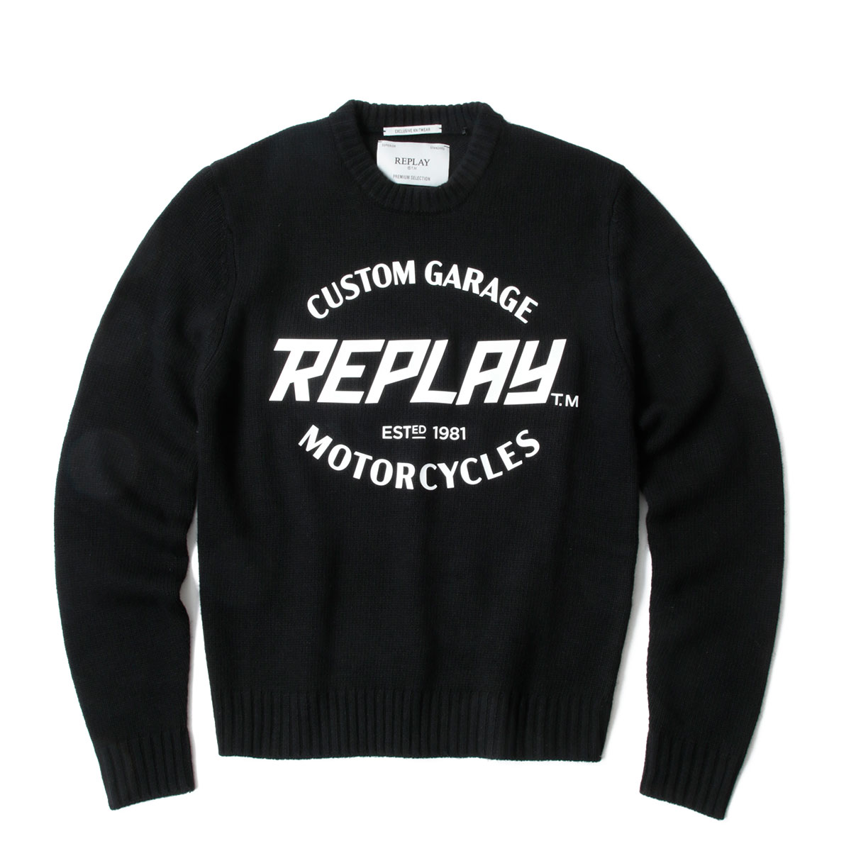 リプレイ ニット ウールブレンド ニット バイク ウェア トップス REPLAY