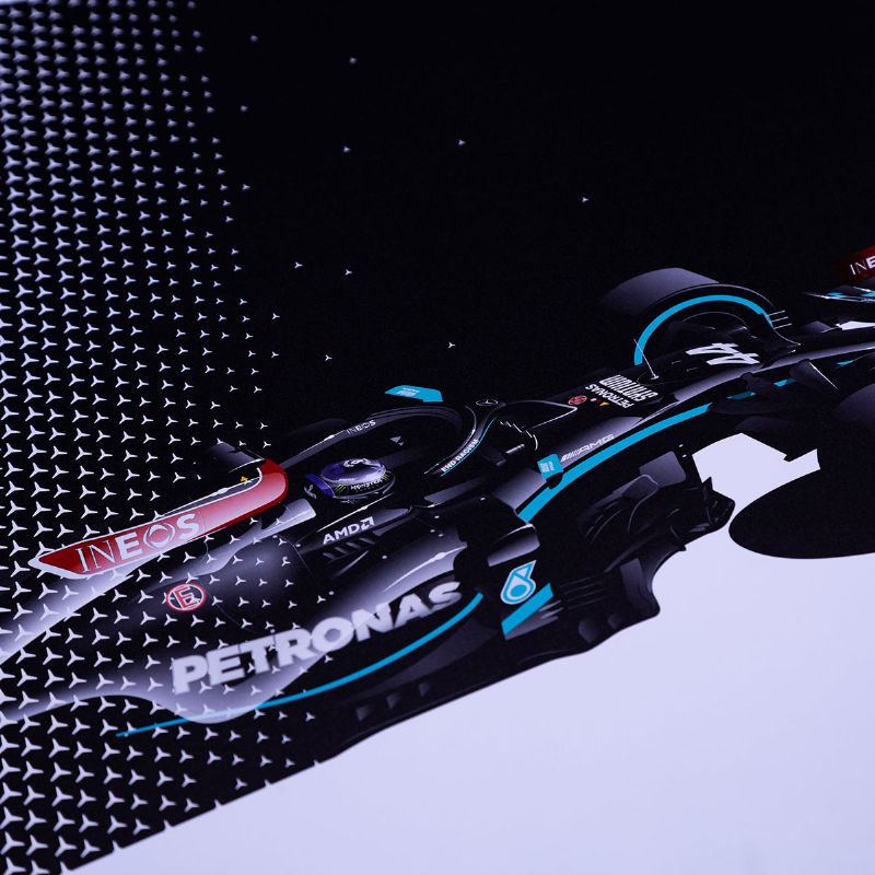 市場 リカルド World W11 Ricardo アートワーク カー Performance Eq Lewis Mercedes Amg F1 Hamilton Artwork Car
