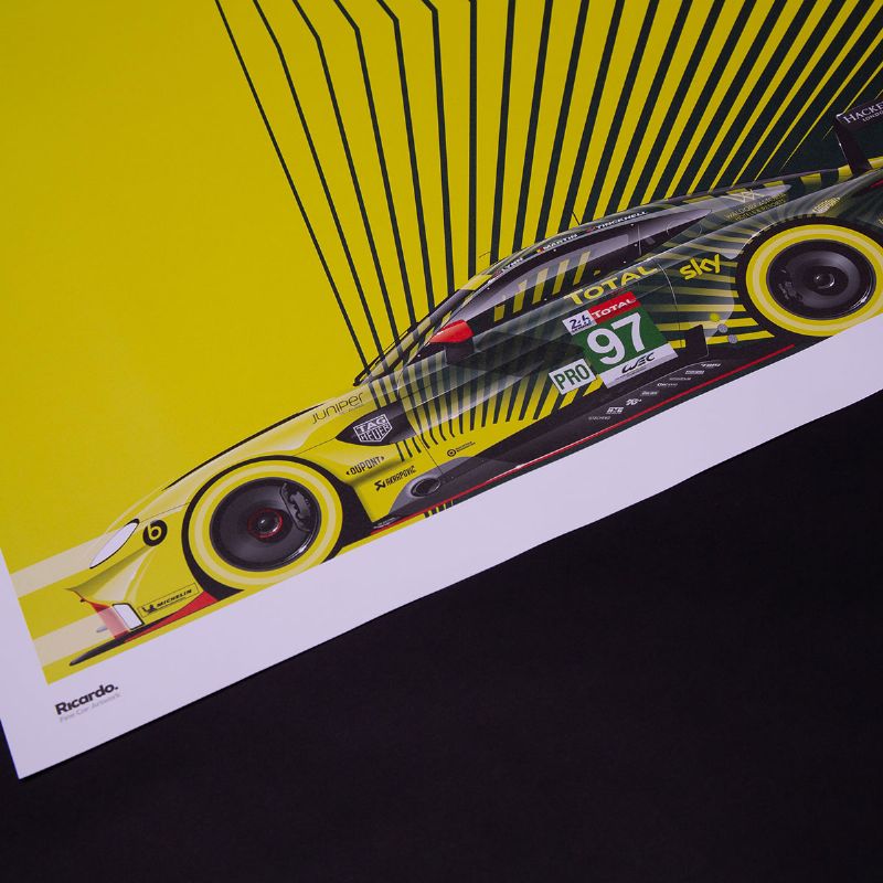 素晴らしい お取り寄せ リカルド カー アートワーク Ricardo Car Artwork Aston Martin Vantage Gte 24 Hours Of Le Mans ポスター Trofej Dinamo Hr