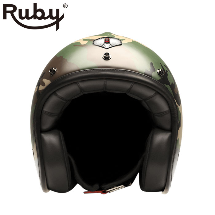 Ruby ジェットヘルメット カーキグリーン ジェット ルビー パシフィック グリーン（パヴィヨン） バイク