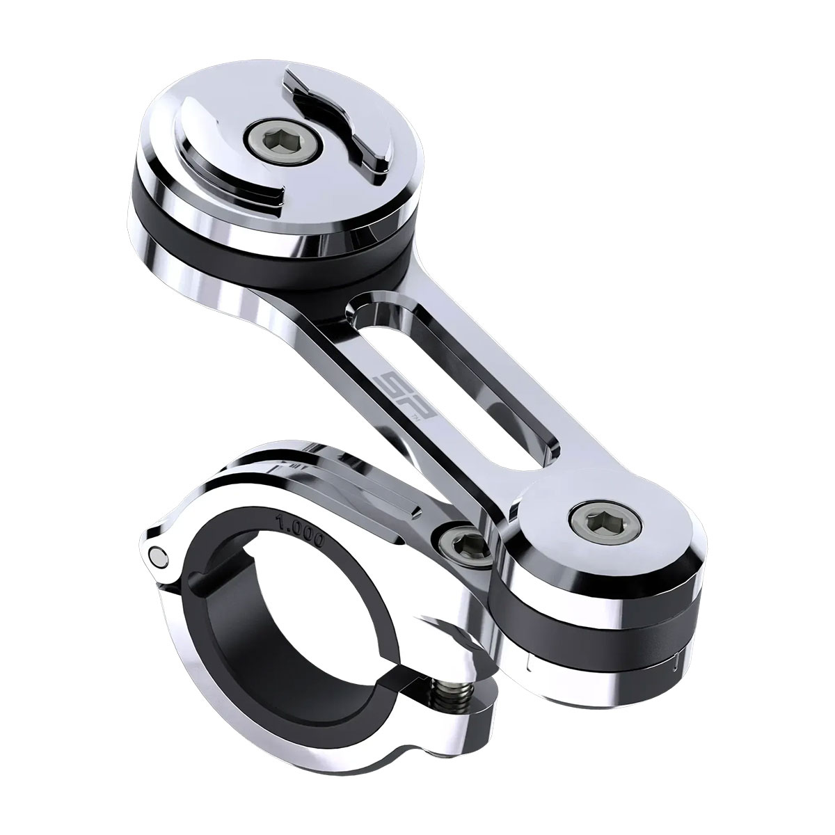 エスピーコネクト モトマウント Pro クロムメッキ仕様 Moto Mount Pro Chrome バイク用 スマホ ホルダー 縦横両対応 CNC高精度アルミ製｜Motorimoda