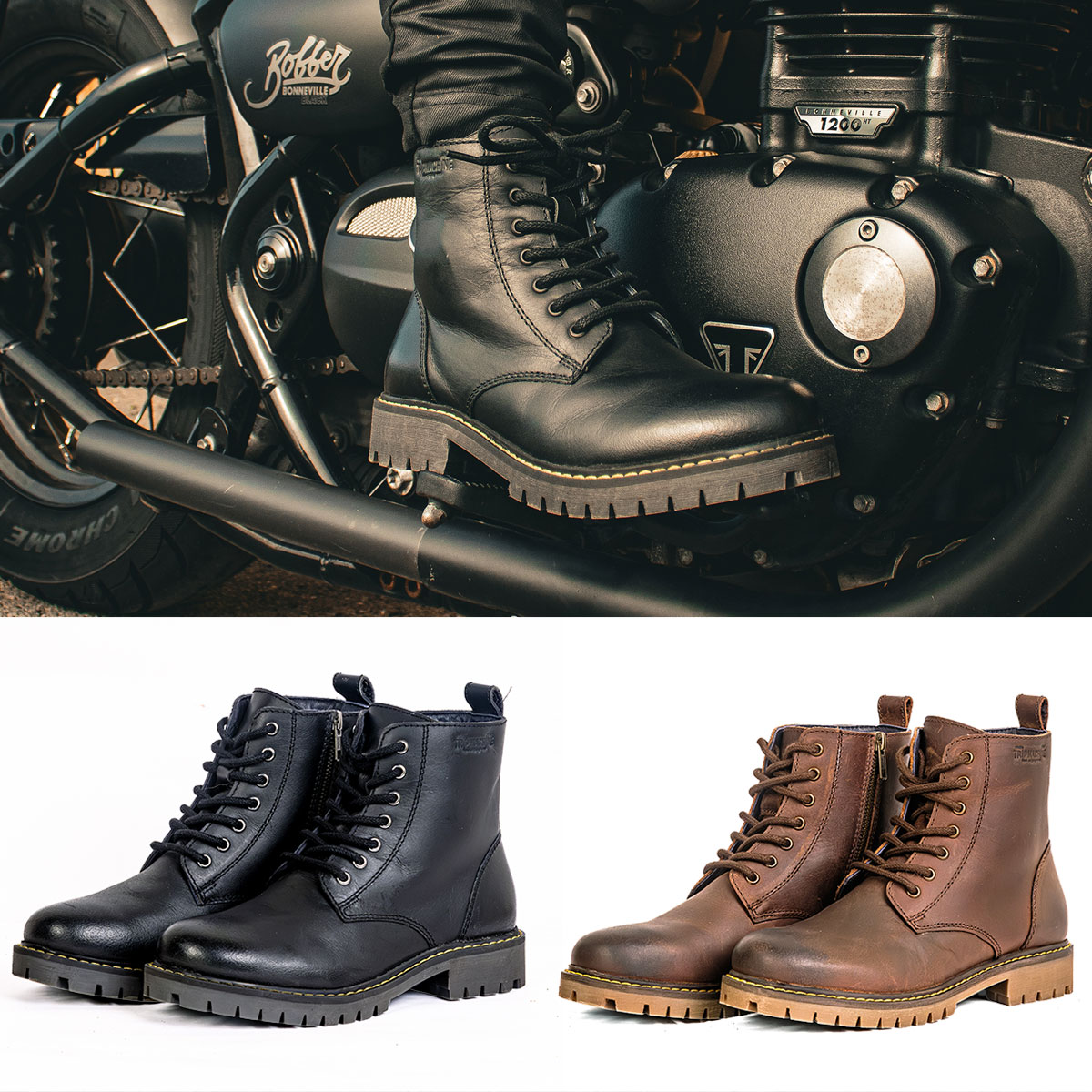 トリップマシン ブーツ ヘルキャット ライディングブーツ ウーマン バイク シューズ Trip Machine hellcat: women&rsquo;s riding boots mocha｜Motorimoda