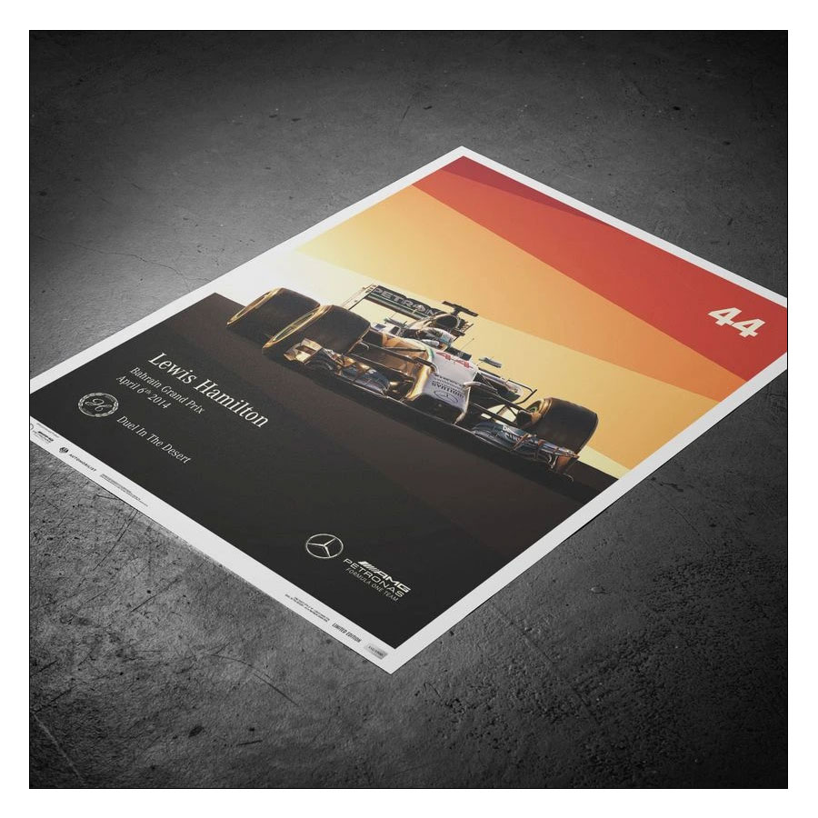 お取り寄せ オートモビリスト Automobilist Mercedes Amg Petronas Motorsport 14 ルイス ハミルトン リミテッド エディション ポスター Sermus Es